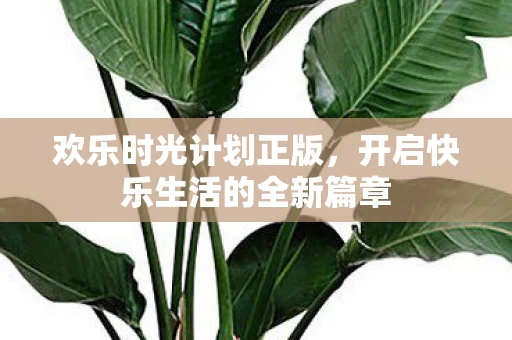 开启快乐生活的全新篇章图片