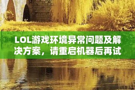 LOL游戏环境异常问题及解决方案图片