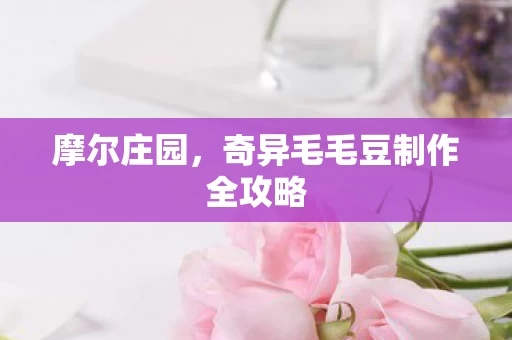 奇异毛毛豆制作全攻略图片