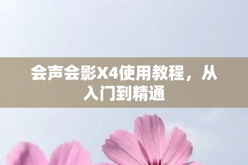 会声会影X4使用教程图片