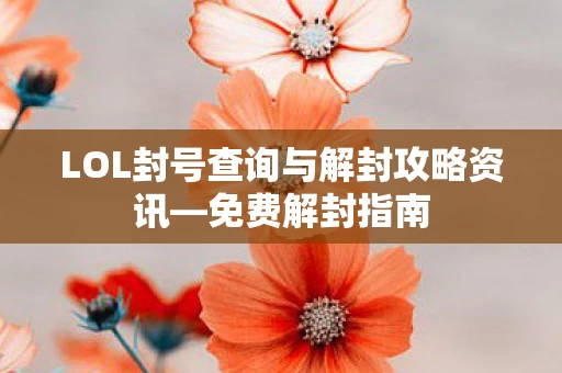 LOL封号查询与解封攻略资讯图片