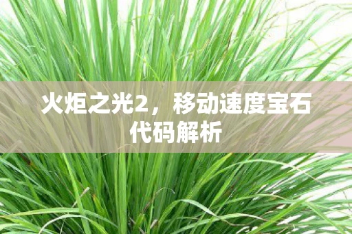 移动速度宝石代码解析图片