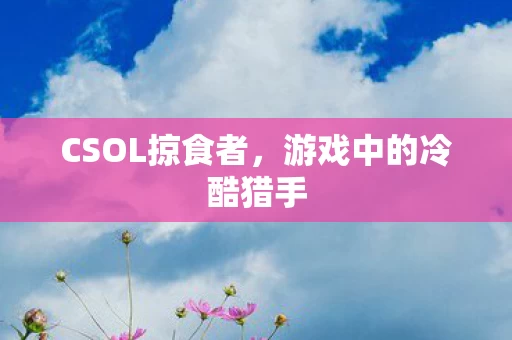 游戏中的冷酷猎手图片