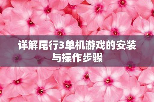 详解尾行3单机游戏的安装与操作步骤图片