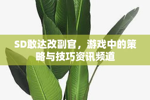 游戏中的策略与技巧资讯频道图片