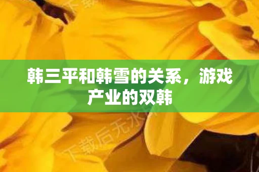 韩三平和韩雪的关系图片