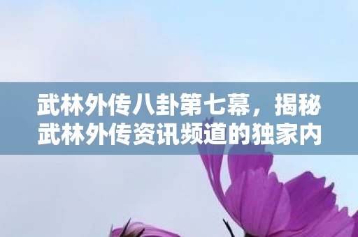 揭秘武林外传资讯频道的独家内幕图片
