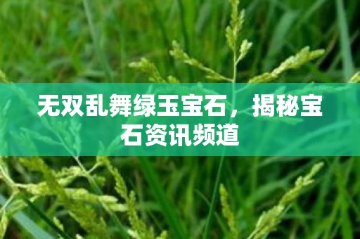 无双乱舞绿玉宝石图片