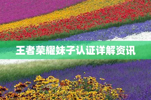 王者荣耀妹子认证详解资讯图片