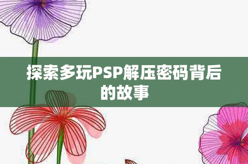 探索多玩PSP解压密码背后的故事图片