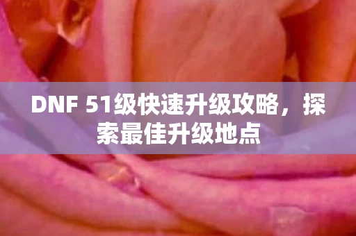 DNF 51级快速升级攻略图片