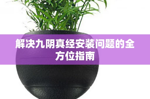 解决九阴真经安装问题的全方位指南图片