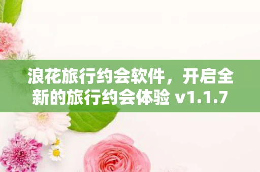 开启全新的旅行约会体验 v1图片