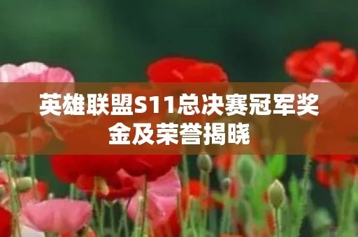 英雄联盟S11总决赛冠军奖金及荣誉揭晓图片