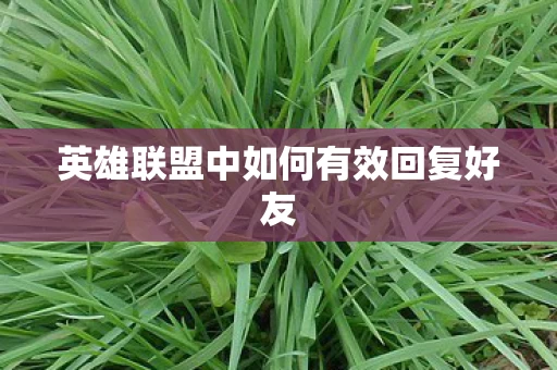 英雄联盟中如何有效回复好友图片