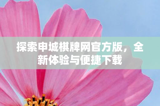 探索申城棋牌网官方版图片