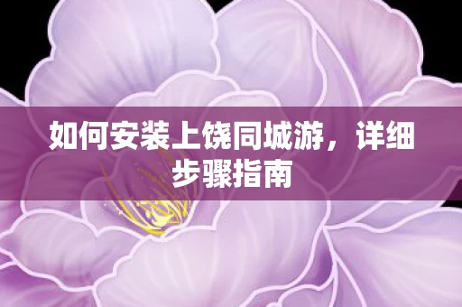 如何安装上饶同城游图片