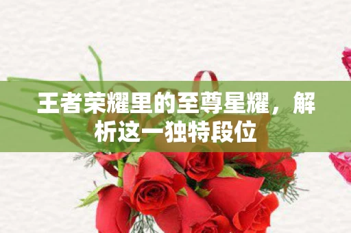 王者荣耀里的至尊星耀图片