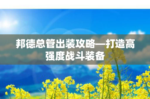 打造高强度战斗装备图片