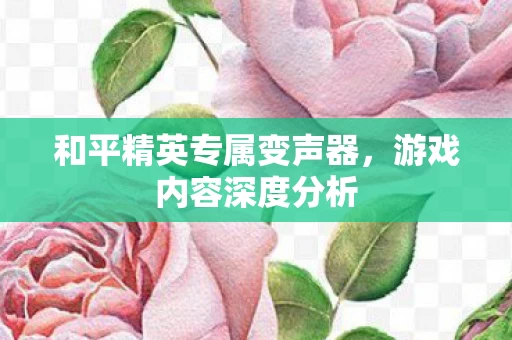 和平精英专属变声器图片