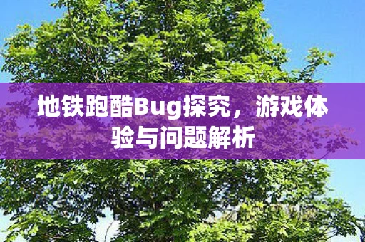 地铁跑酷Bug探究图片
