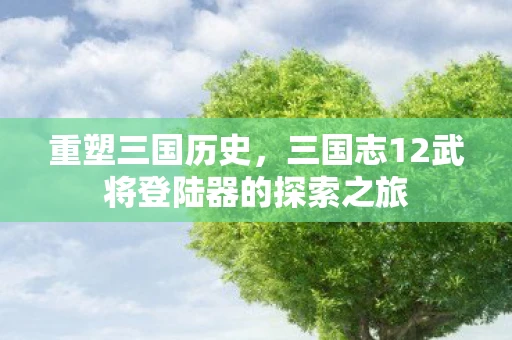 重塑三国历史，三国志12武将登陆器的探索之旅