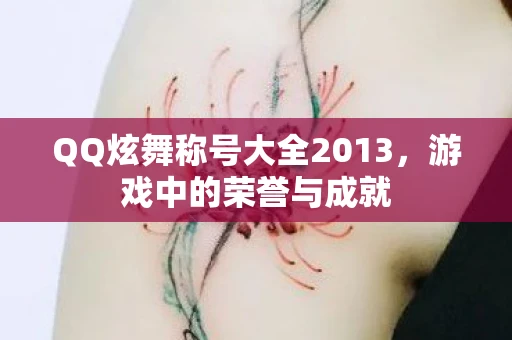 QQ炫舞称号大全2013，游戏中的荣誉与成就