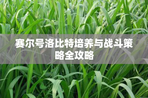 赛尔号洛比特培养与战斗策略全攻略