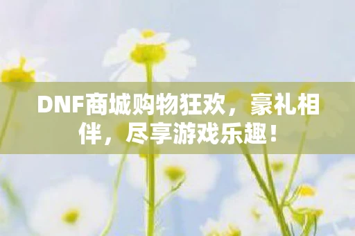 DNF商城购物狂欢，豪礼相伴，尽享游戏乐趣！
