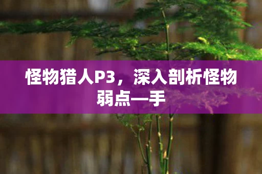 深入剖析怪物弱点图片