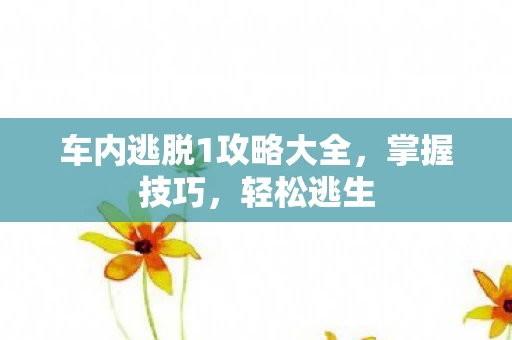 车内逃脱1攻略大全图片