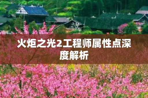 火炬之光2工程师属性点深度解析