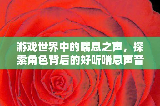 探索角色背后的好听喘息声音与故事图片