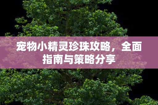 宠物小精灵珍珠攻略图片