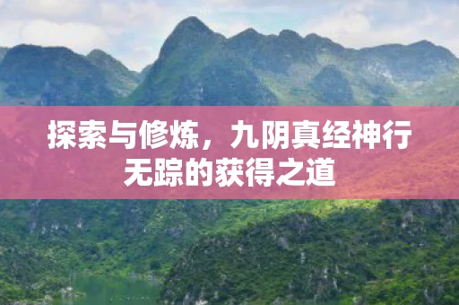 九阴真经神行无踪的获得之道图片