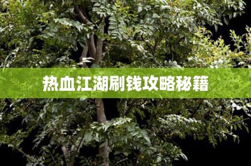 热血江湖刷钱攻略秘籍图片