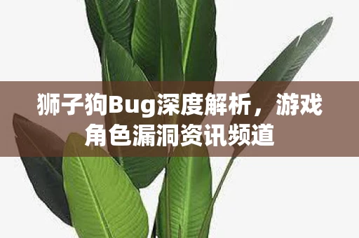 狮子狗Bug深度解析图片