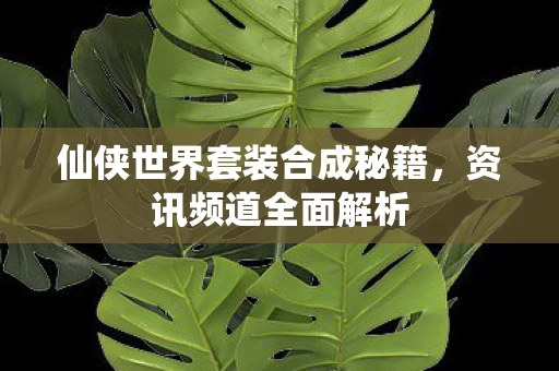 仙侠世界套装合成秘籍图片