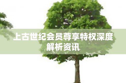 上古世纪会员尊享特权深度解析资讯图片