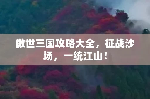 傲世三国攻略大全图片
