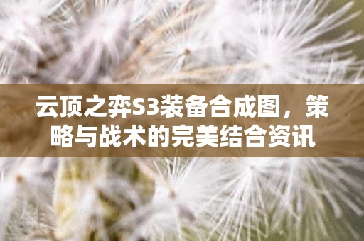 策略与战术的完美结合资讯图片