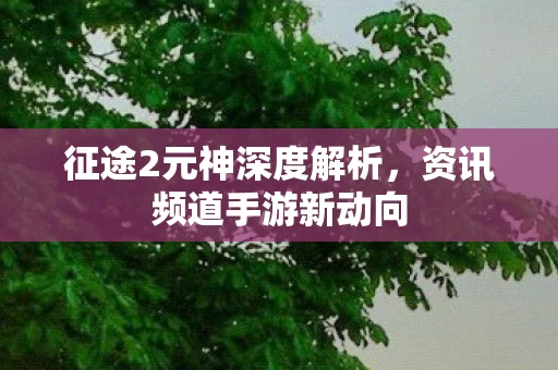 征途2元神深度解析图片