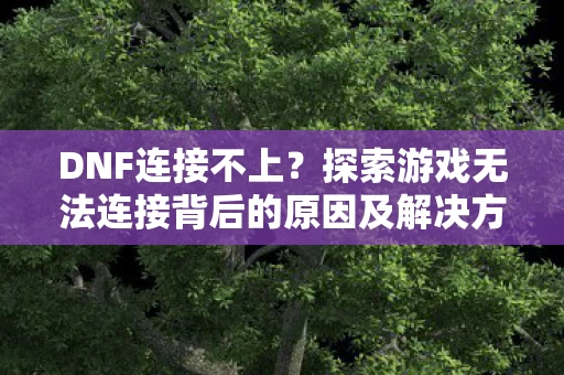 探索游戏无法连接背后的原因及解决方案图片