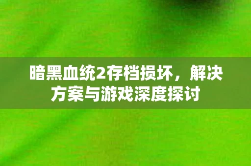 解决方案与游戏深度探讨图片