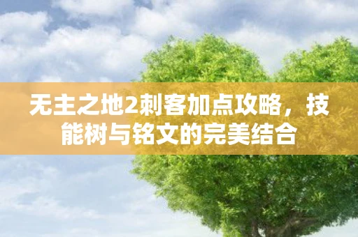 无主之地2刺客加点攻略，技能树与铭文的完美结合