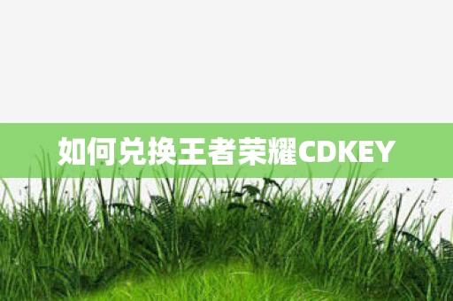 如何兑换王者荣耀CDKEY图片