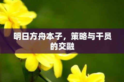 明日方舟本子，策略与干员的交融