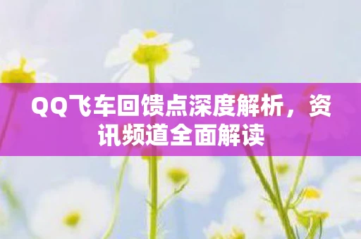 QQ飞车回馈点深度解析，资讯频道全面解读