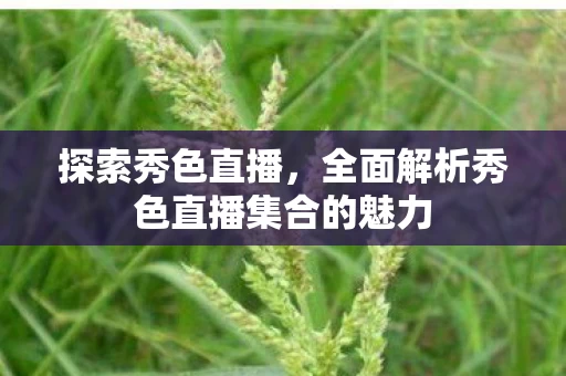 全面解析秀色直播集合的魅力图片