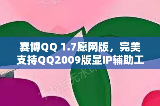 赛博QQ 1.7愿网版，完美支持QQ2009版显IP辅助工具